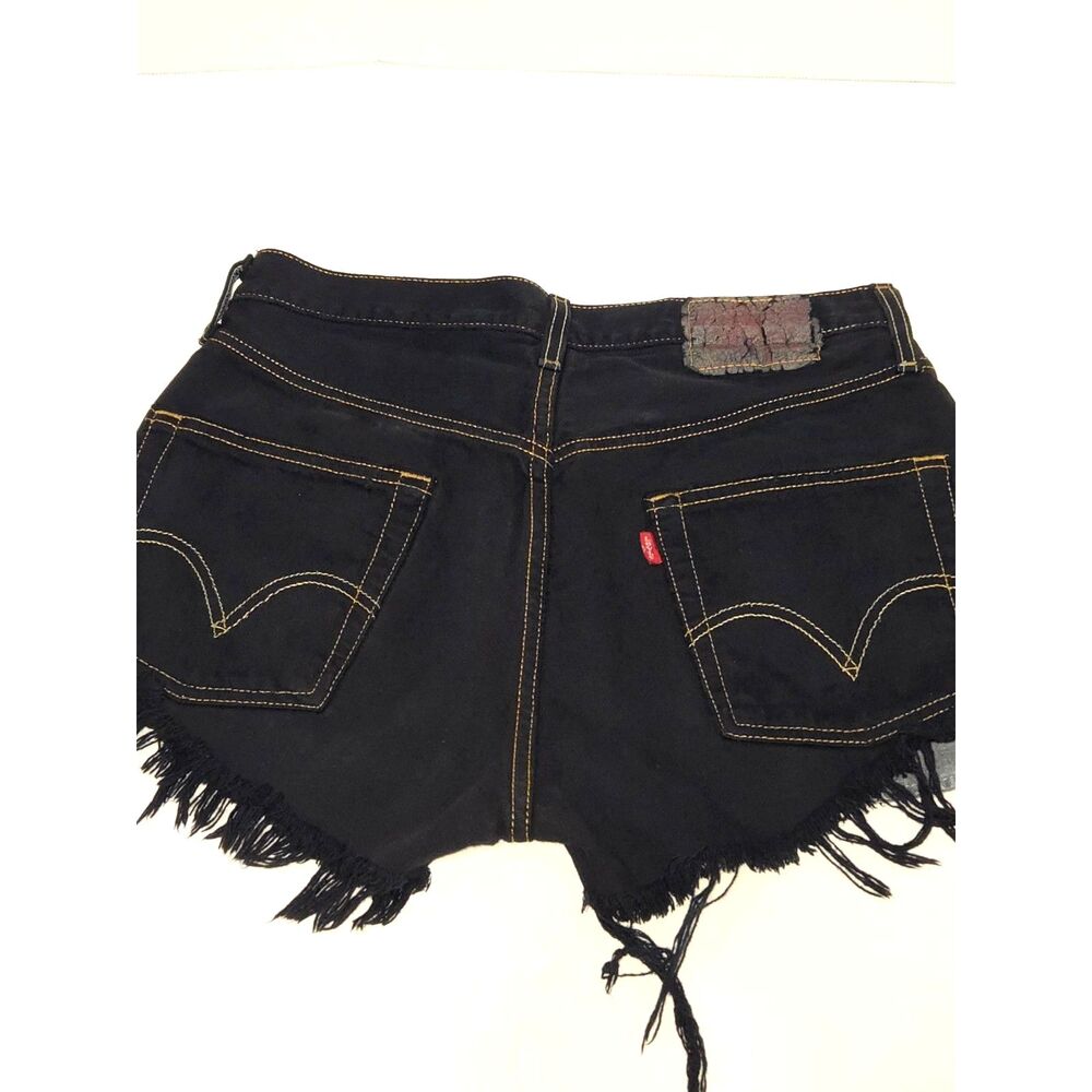 Levi's 501 Vintage Cutoff Shorts Y2K Era | Women's Size W 30 | Black Frayed Hem